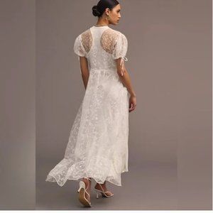 BY ANTHROPOLOGIE SHEER ORGANZA MAXI DRESS - XL - NWT